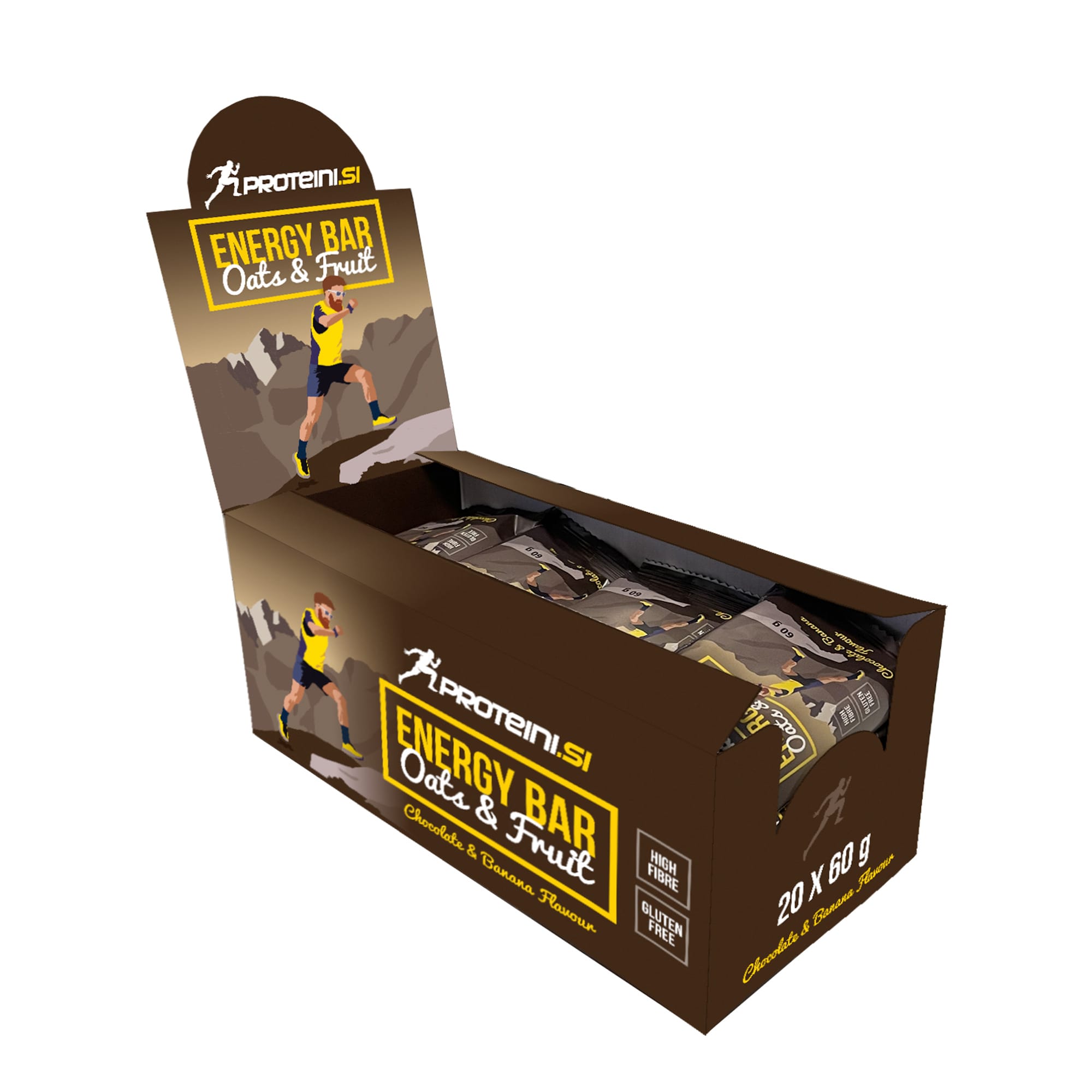 Proteini Energy Bar Chocolate Banana Milk Chocolate 20x60g