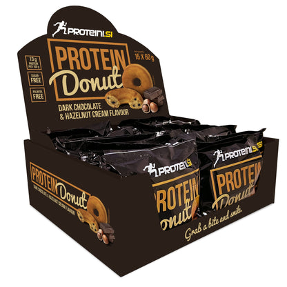 Donut proteico Crema Nocciola Cioccolato Fondente 15x60g