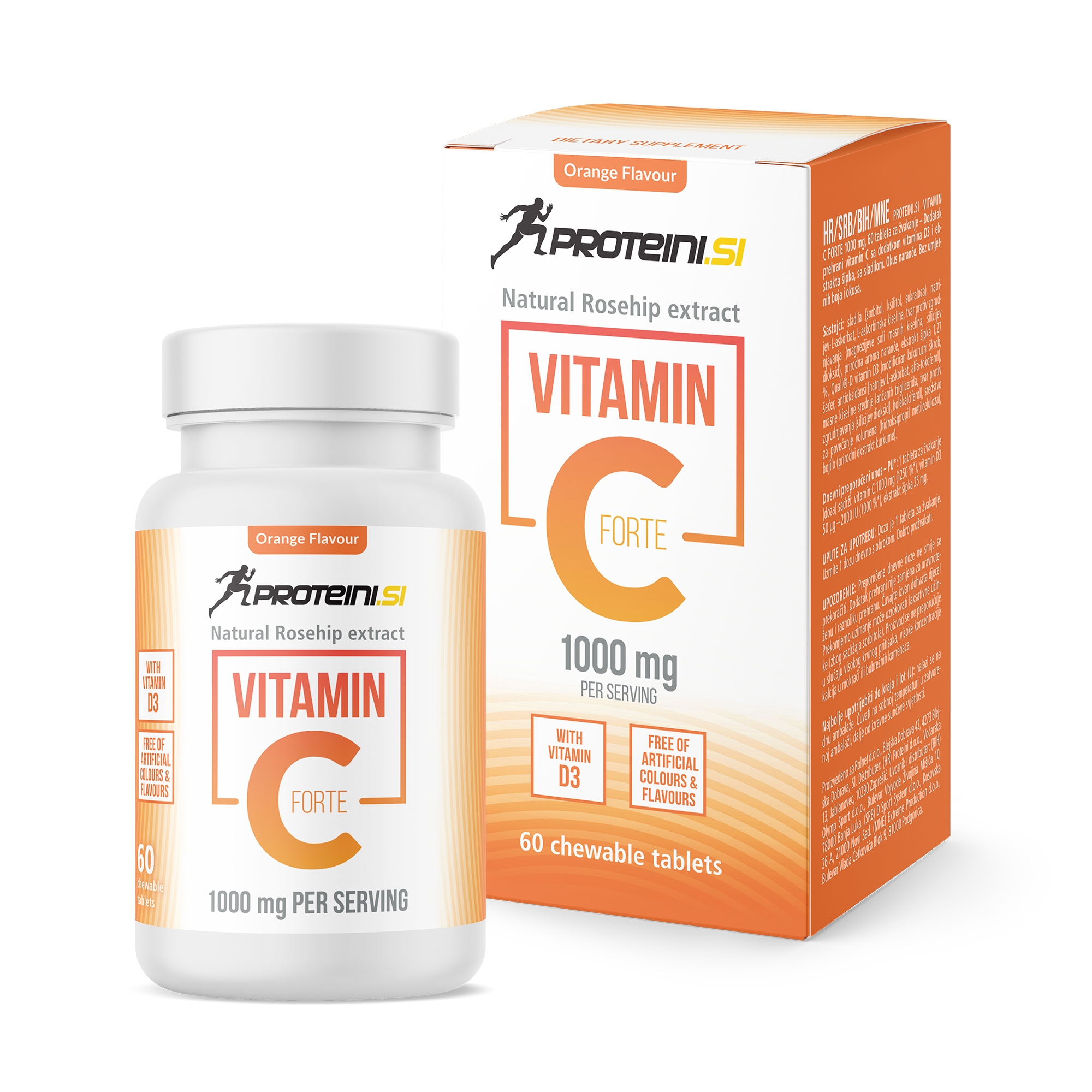 Proteini Vitamin C (1000Mg) Vitamin D3 60 Tabletten