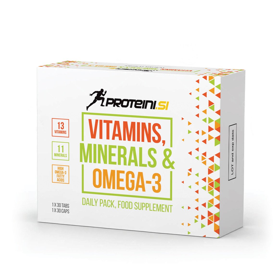 Proteini Vitamins Minerals Omega 3 30 Tabletten 30 Kapseln