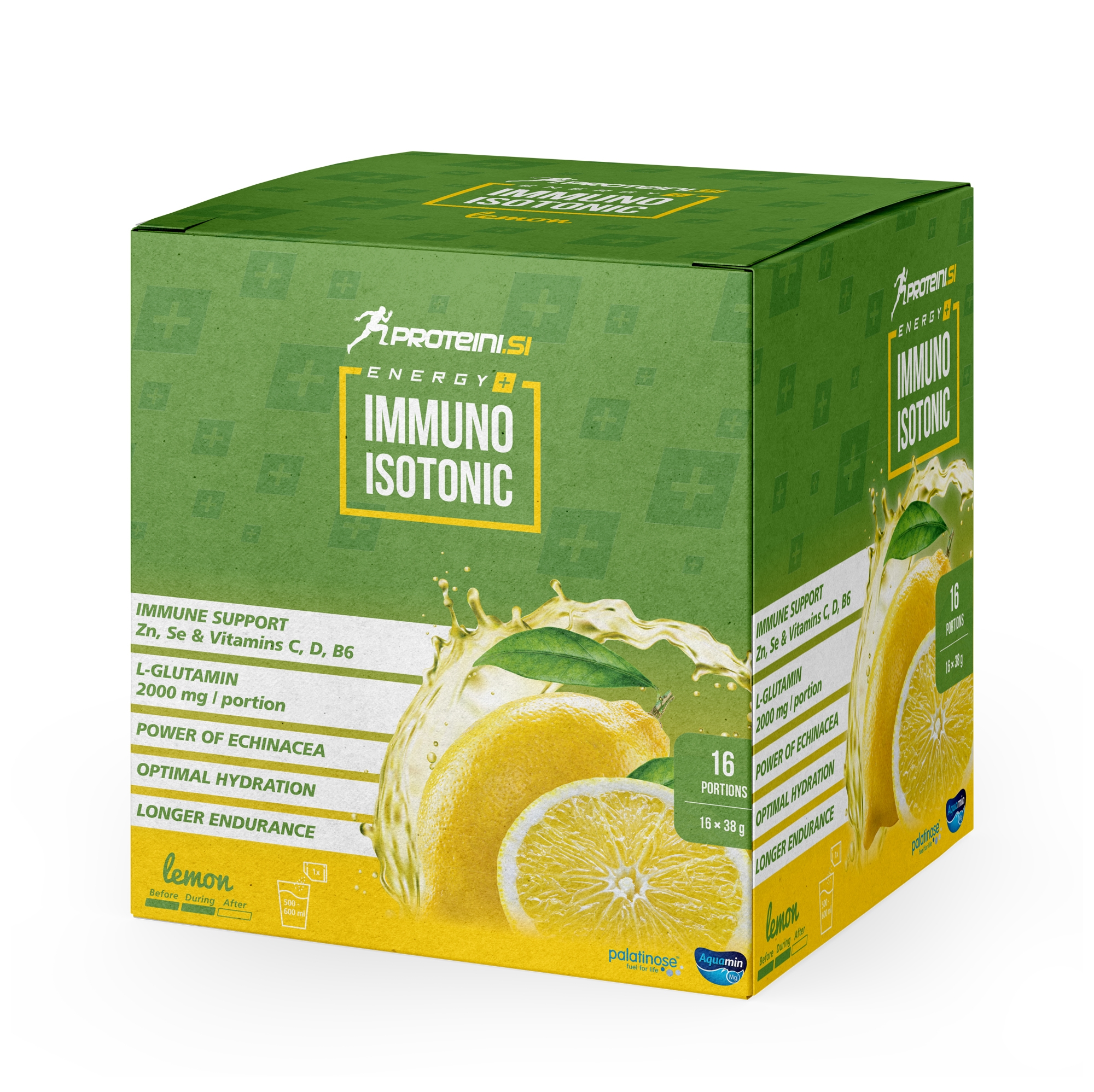 Proteini Energy + Immuno Isotonic Lemon 16x38g