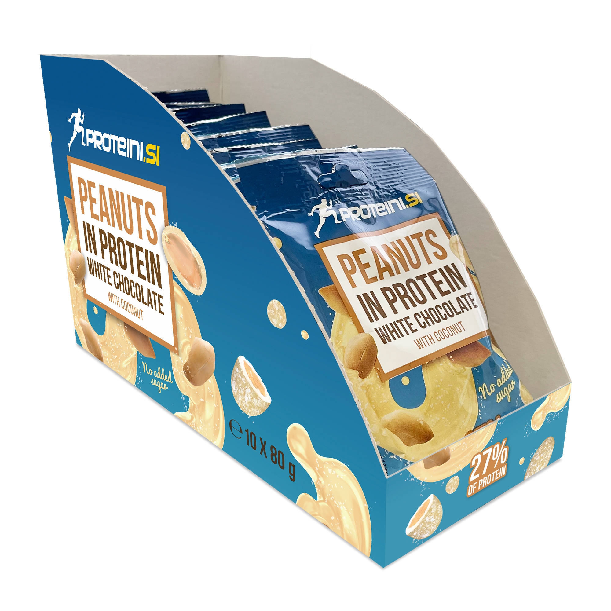 Peanuts In Protein White Chocolate 10x80g